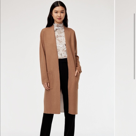 EUC Aritzia Lance long navy wool blend cardigan - Picture 3 of 13